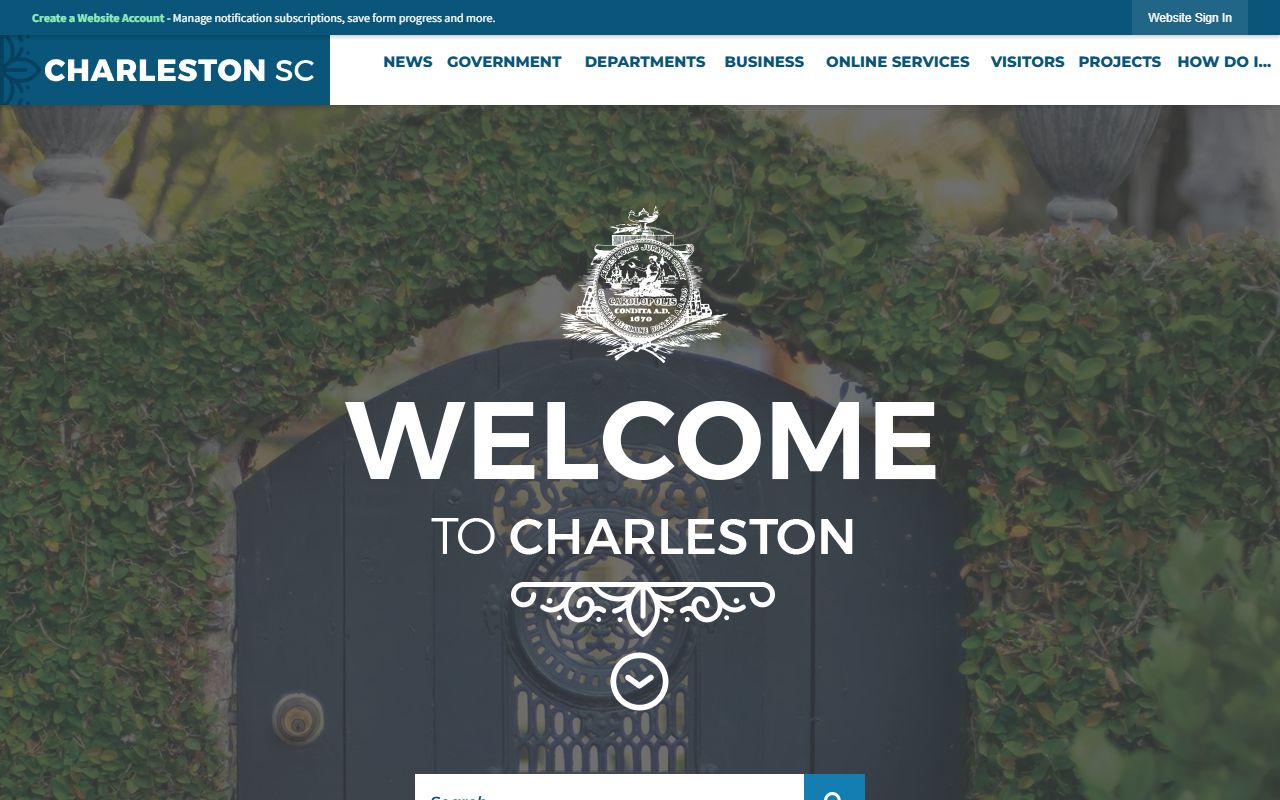 Charleston Death Index city portal official website