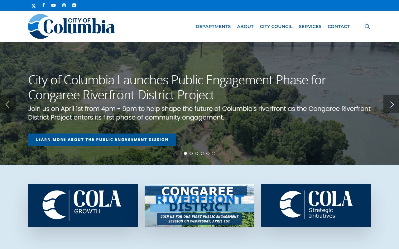 Columbia death index city portal and government resources