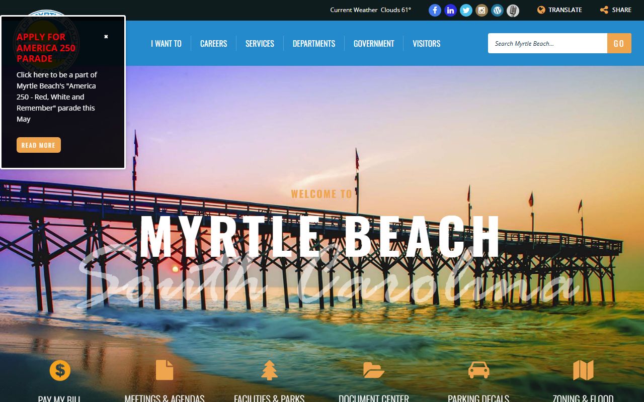 Myrtle Beach death index city portal and government resources