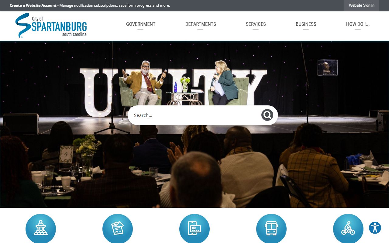 Spartanburg Death Index city portal screenshot