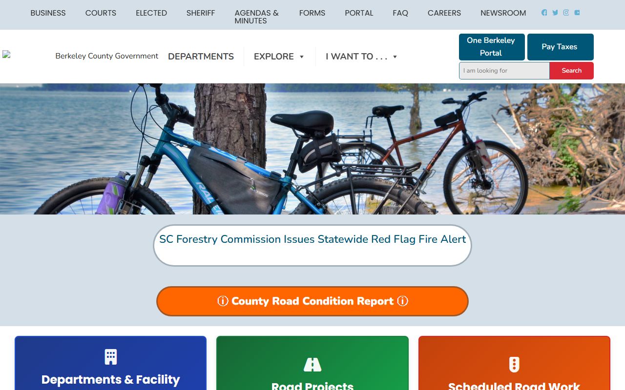 Berkeley County Death Index county portal and government departments