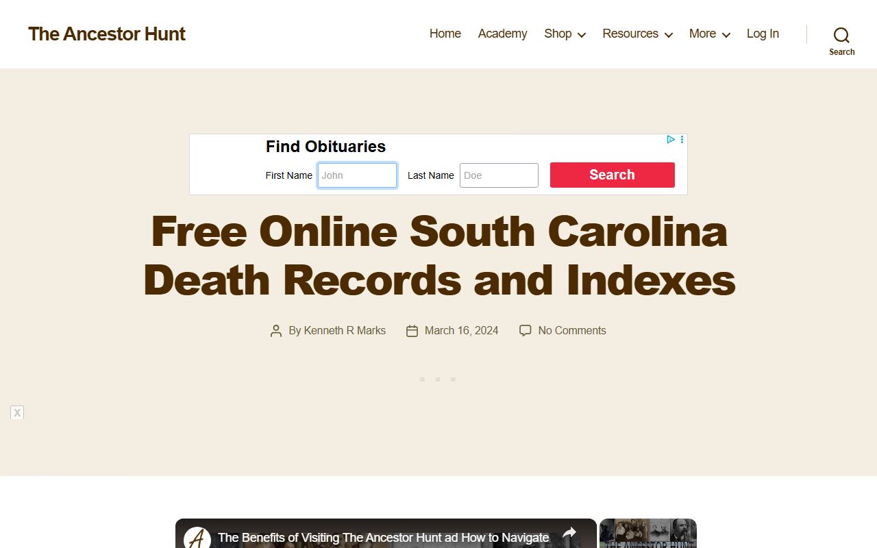 Calhoun County Death Index online search resources