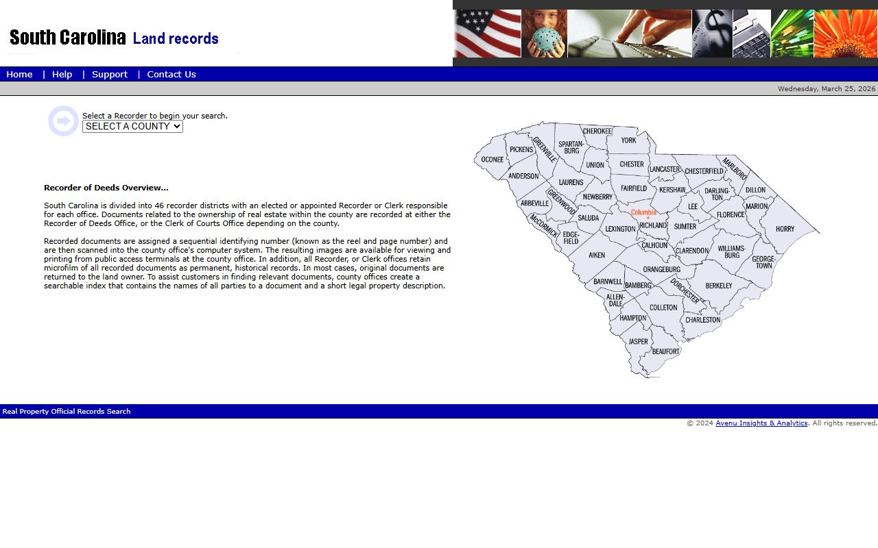 South Carolina land records for Cherokee County death research and estate records