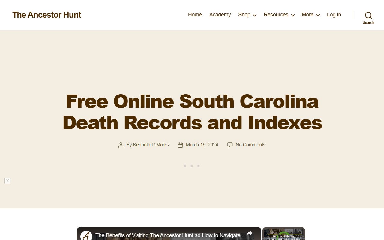 Greenwood County death indexes directory for online records