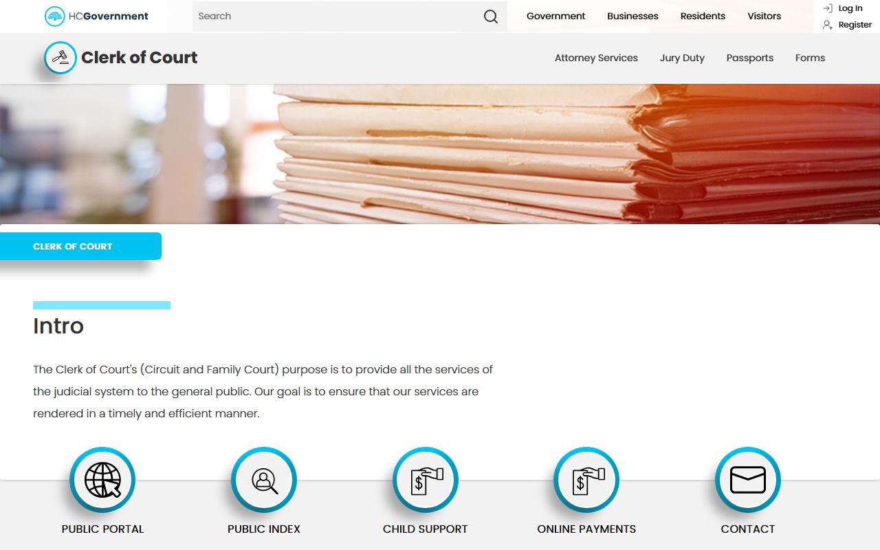 Horry County Clerk of Court records for death-related filings