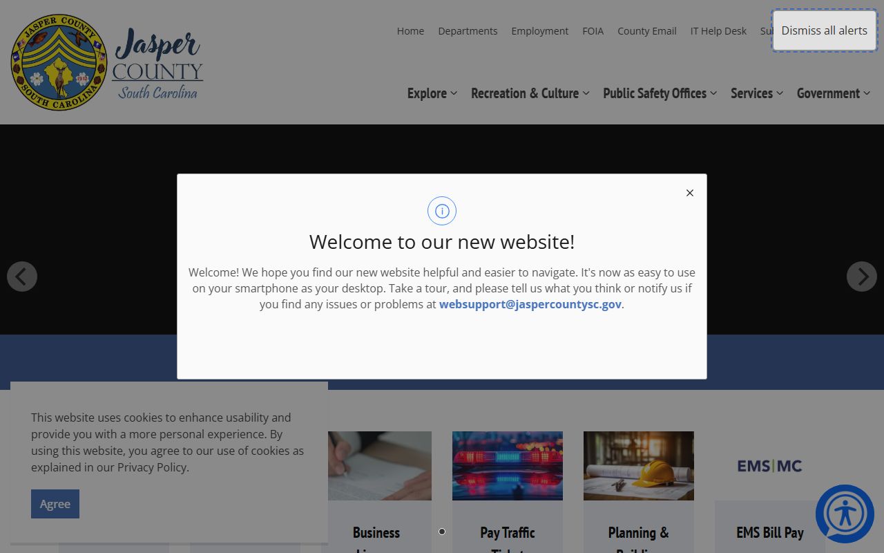 Jasper County government portal for death index and vital records