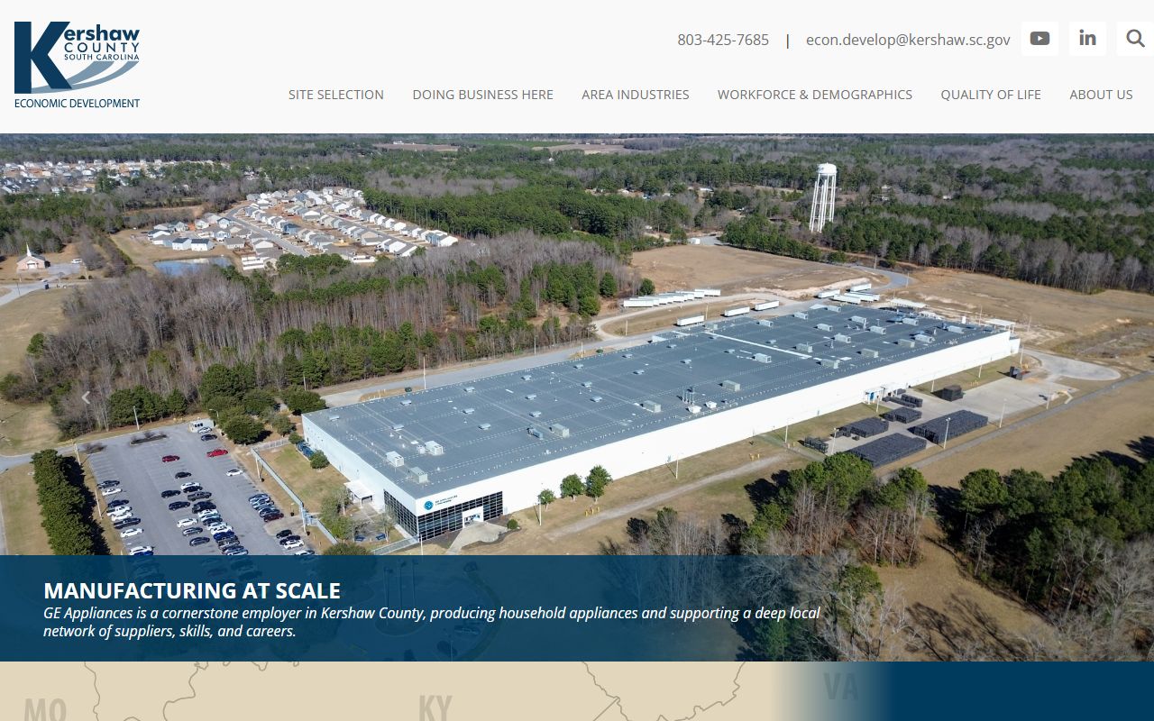 Kershaw County government portal for death index records