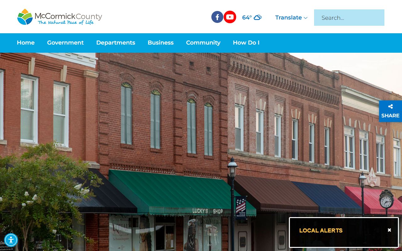 McCormick County government portal for death index and records