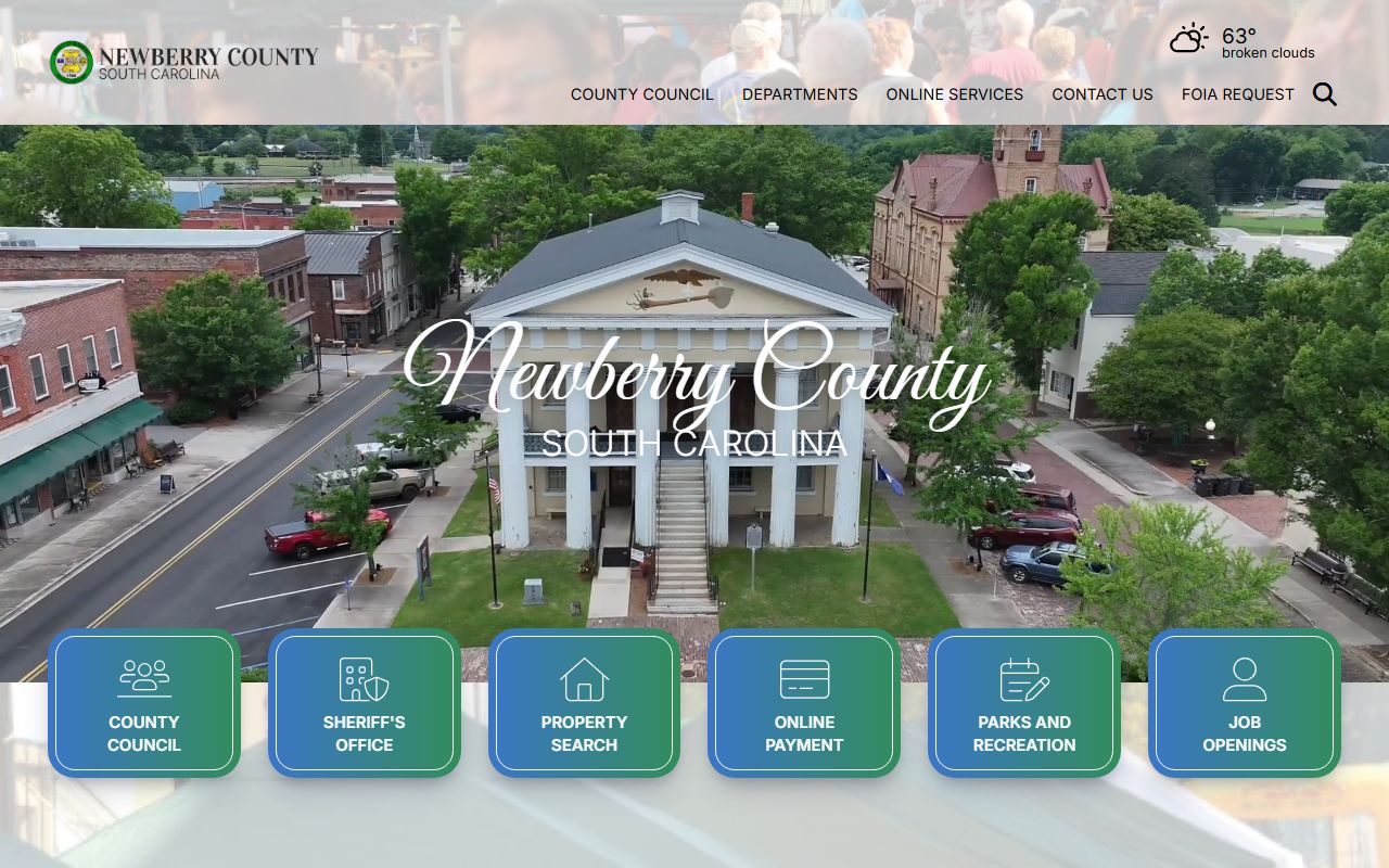 Newberry County government portal for death index and records