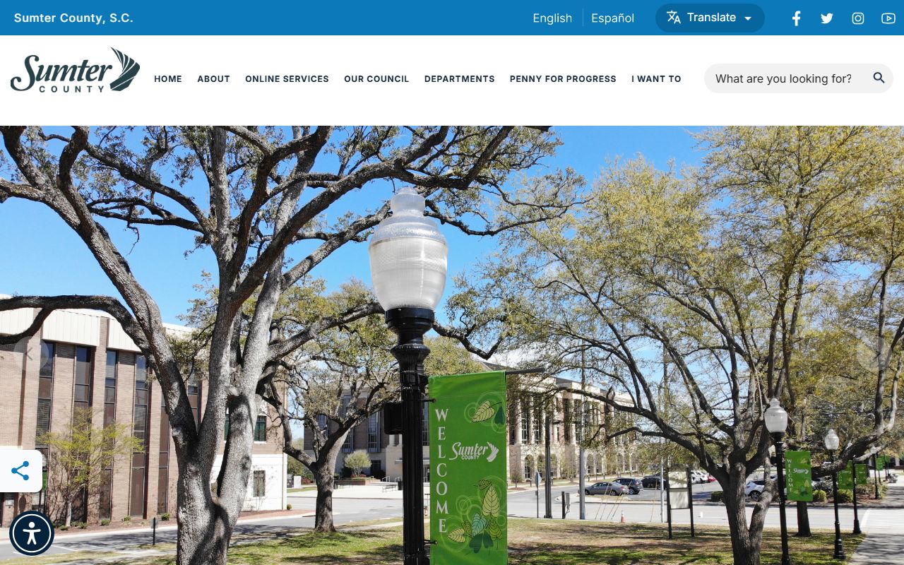 Sumter County government portal for death index resources